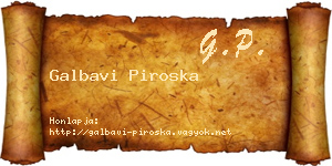 Galbavi Piroska névjegykártya