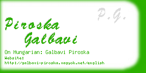 piroska galbavi business card